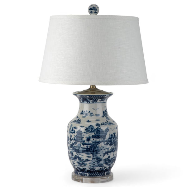 Danny's Fine Porcelain Lighting Danny's Fine Porcelain 17Lx17X30H Blue Willow Lamp [Acrylic_Base/Sh:2-847-17] 13666-LA