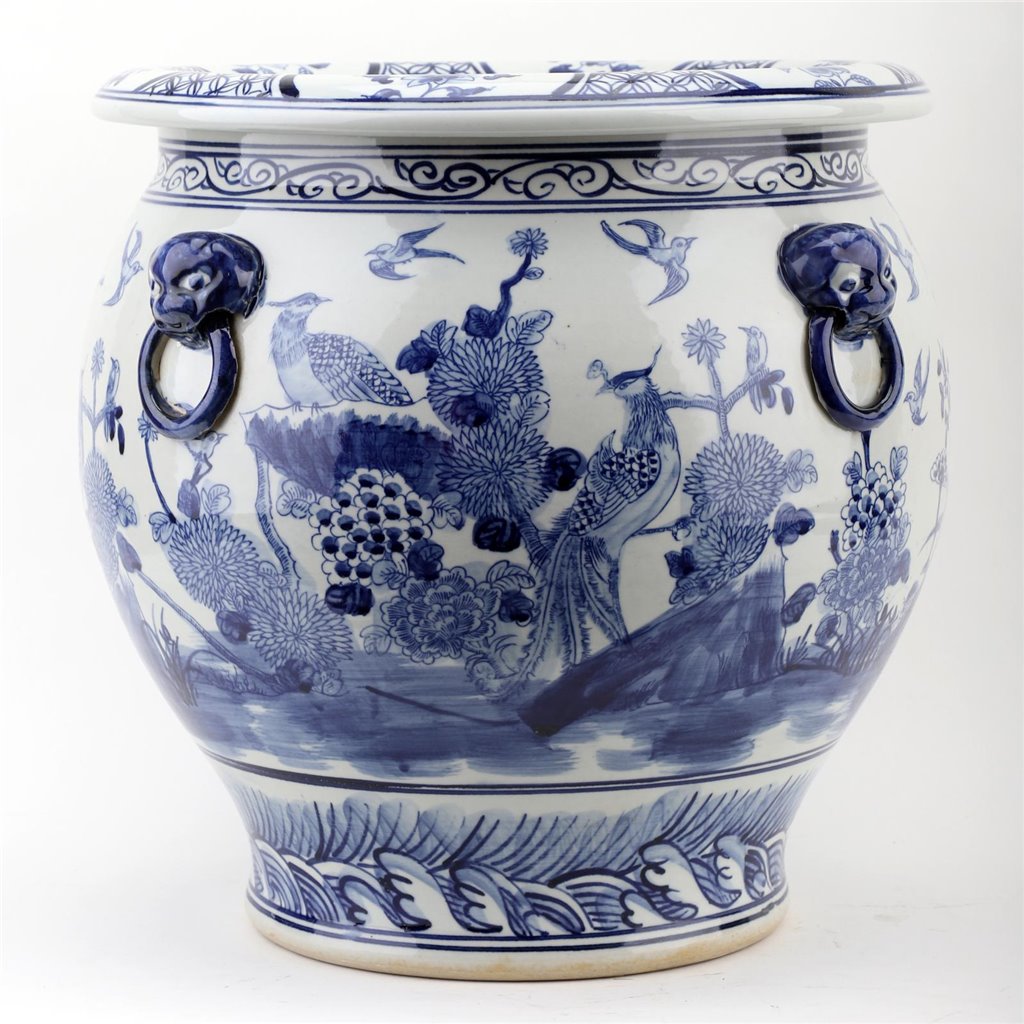 Danny's Fine Porcelain Home Decor Danny's Fine Porcelain 18inD - FISHBOWL - FLORAL AND 50976