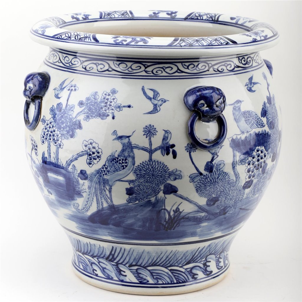 Danny's Fine Porcelain Home Decor Danny's Fine Porcelain 18inD - FISHBOWL - FLORAL AND 50976