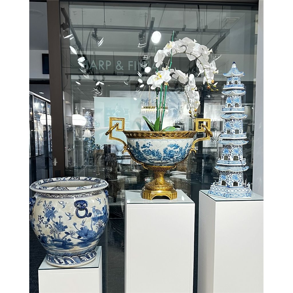 Danny's Fine Porcelain Home Decor Danny's Fine Porcelain 18inD - FISHBOWL - FLORAL AND 50976