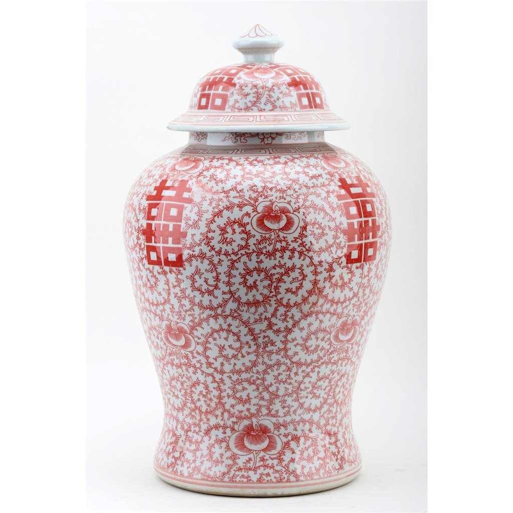 Danny's Fine Porcelain Home Decor Danny's Fine Porcelain 19.5inH - JAR (SALMON COLOR) 50952