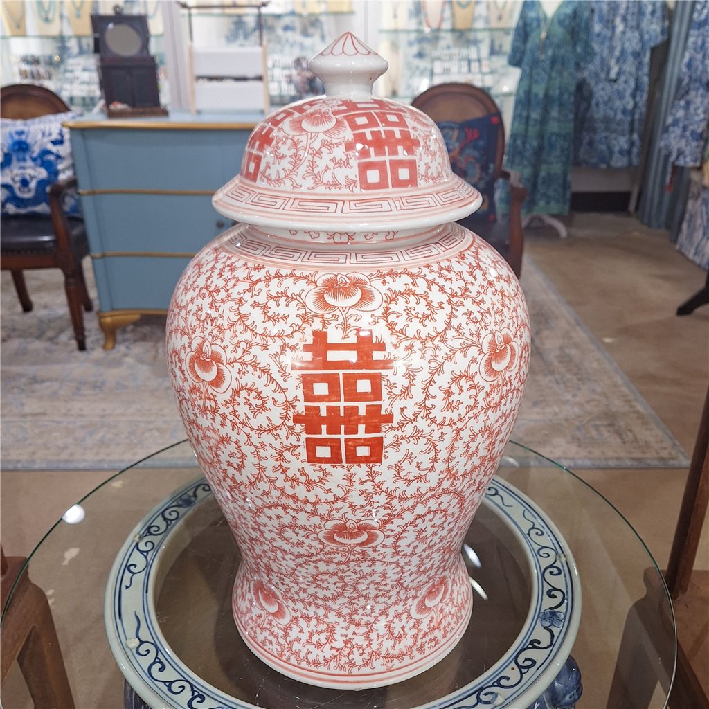 Danny's Fine Porcelain Home Decor Danny's Fine Porcelain 19.5inH - JAR (SALMON COLOR) 50952