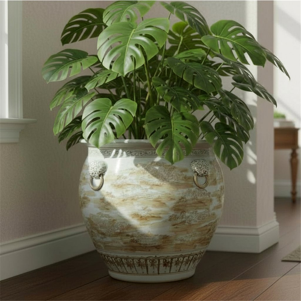 Danny's Fine Porcelain Home Decor Danny's Fine Porcelain 20 Inch Fishbowl -Brown Scenic