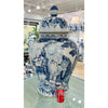 Danny's Fine Porcelain Home Decor Danny's Fine Porcelain 20L X20W X 32H Big Temple Lidded Jar Blue And White Longevity 51156