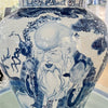 Danny's Fine Porcelain Home Decor Danny's Fine Porcelain 20L X20W X 32H Big Temple Lidded Jar Blue And White Longevity 51156