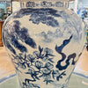 Danny's Fine Porcelain Home Decor Danny's Fine Porcelain 20L X20W X 32H Big Temple Lidded Jar Blue And White Longevity 51156