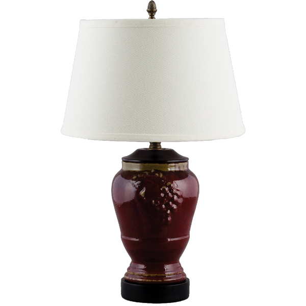 Danny's Fine Porcelain Home Decor Danny's Fine Porcelain 22" Small Grape Jar Lamp -Red