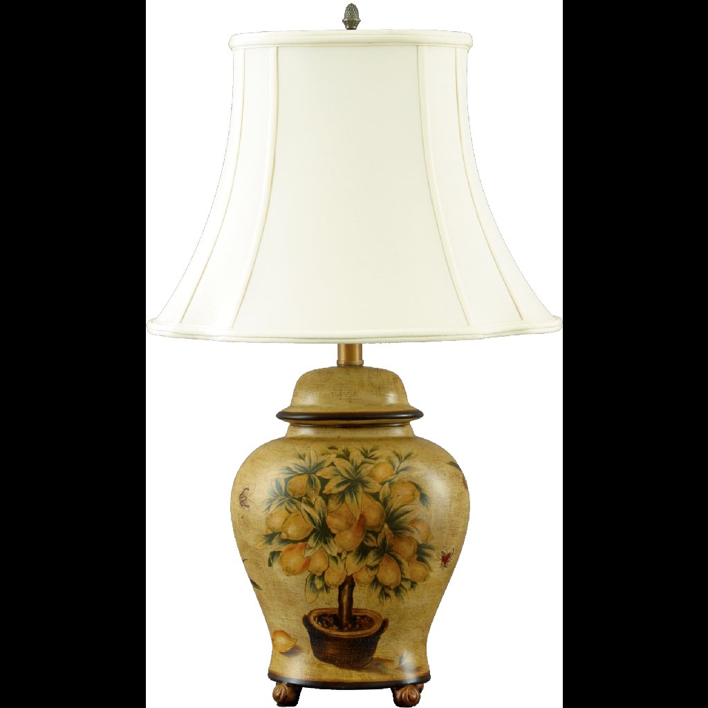 Danny's Fine Porcelain Home Decor Danny's Fine Porcelain 28" Oval Jar Lamp - Fruite Trees