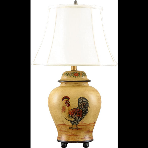 Danny's Fine Porcelain Home Decor Danny's Fine Porcelain 28" Oval Jar Lamp - Rooster Field