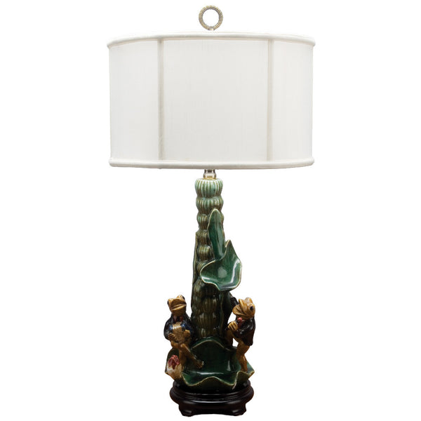 Danny's Fine Porcelain Lighting Danny's Fine Porcelain 29" MUSIC FROGS LAMP (322-13-BE) PLF56