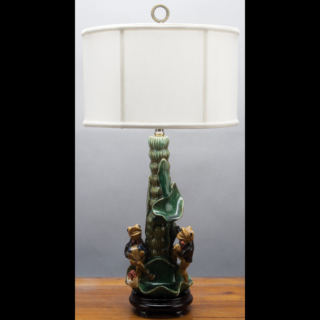 Danny's Fine Porcelain Lighting Danny's Fine Porcelain 29" MUSIC FROGS LAMP (322-13-BE) PLF56