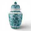 Danny's Fine Porcelain Home Decor Danny's Fine Porcelain 30h Lidded Jar-Green Peony