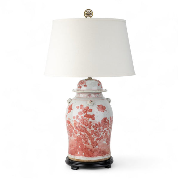 Danny's Fine Porcelain Home Decor Danny's Fine Porcelain 34h X 19w Red Bird Warrior Lamp-(Classic) - (230-19-Be) Dimension:19x19x34
