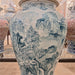 Danny's Fine Porcelain Home Decor Danny's Fine Porcelain 40h Lidded Warrior Jar-Green Scenic