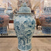 Danny's Fine Porcelain Home Decor Danny's Fine Porcelain 40h Lidded Warrior Jar-Green Scenic