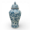 Danny's Fine Porcelain Home Decor Danny's Fine Porcelain 40h Lidded Warrior Jar-Green Scenic