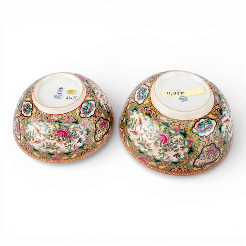 Danny's Fine Porcelain Home Decor Danny's Fine Porcelain 8 Inch Diameter Round Bowl-Rose Medallion Canton