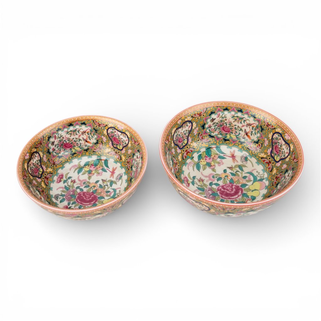 Danny's Fine Porcelain Home Decor Danny's Fine Porcelain 8 Inch Diameter Round Bowl-Rose Medallion Canton