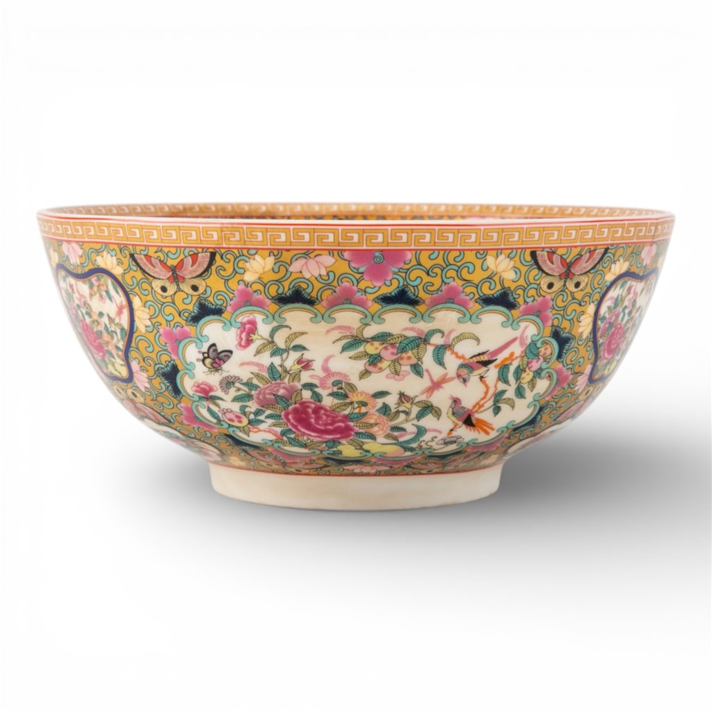 Danny's Fine Porcelain Home Decor Danny's Fine Porcelain 8 Inch Diameter Round Bowl-Rose Medallion Canton