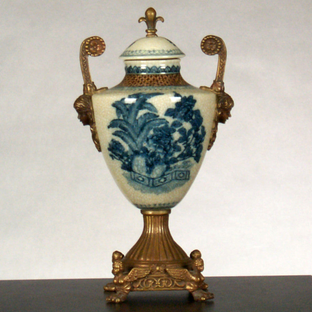 Danny's Fine Porcelain Home Decor Danny's Fine Porcelain 8H" TROPHY W/BRONZE STD - ROYAL PEONY GARDEN 11722