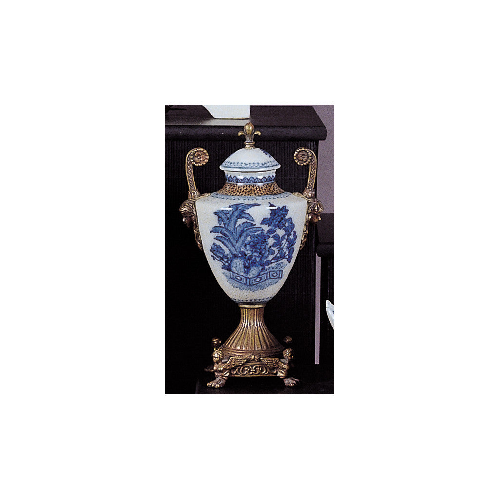 Danny's Fine Porcelain Home Decor Danny's Fine Porcelain 8H" TROPHY W/BRONZE STD - ROYAL PEONY GARDEN 11722