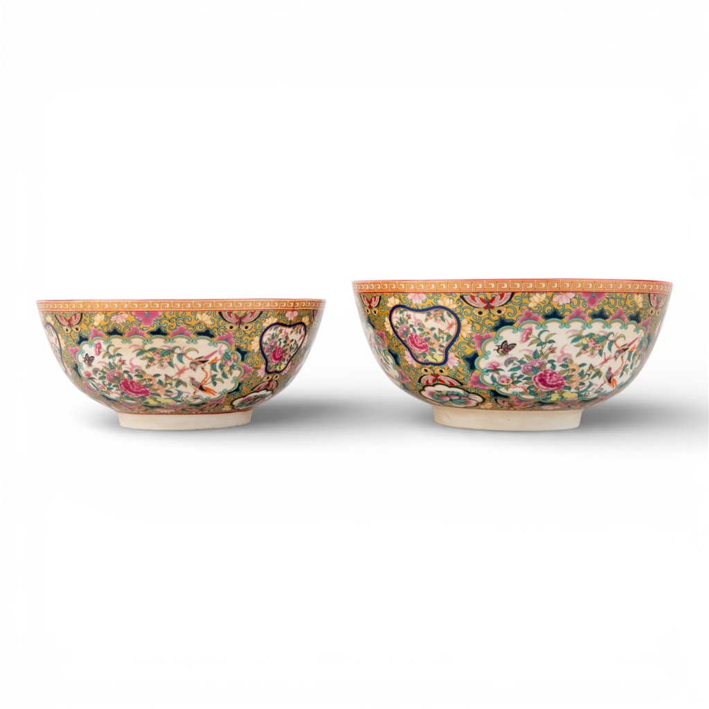 Danny's Fine Porcelain Home Decor Danny's Fine Porcelain 9 Inch Diameter Round Bowl-Rose Medallion Canton