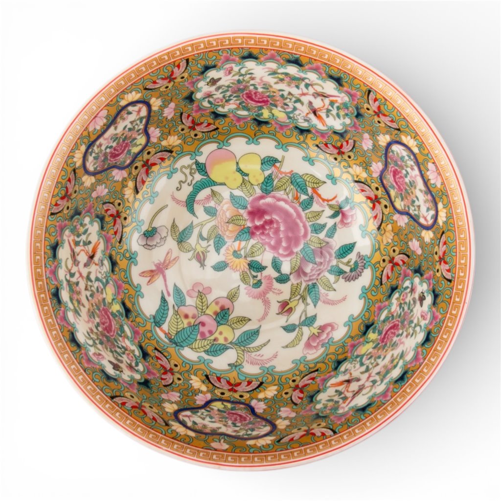 Danny's Fine Porcelain Home Decor Danny's Fine Porcelain 9 Inch Diameter Round Bowl-Rose Medallion Canton