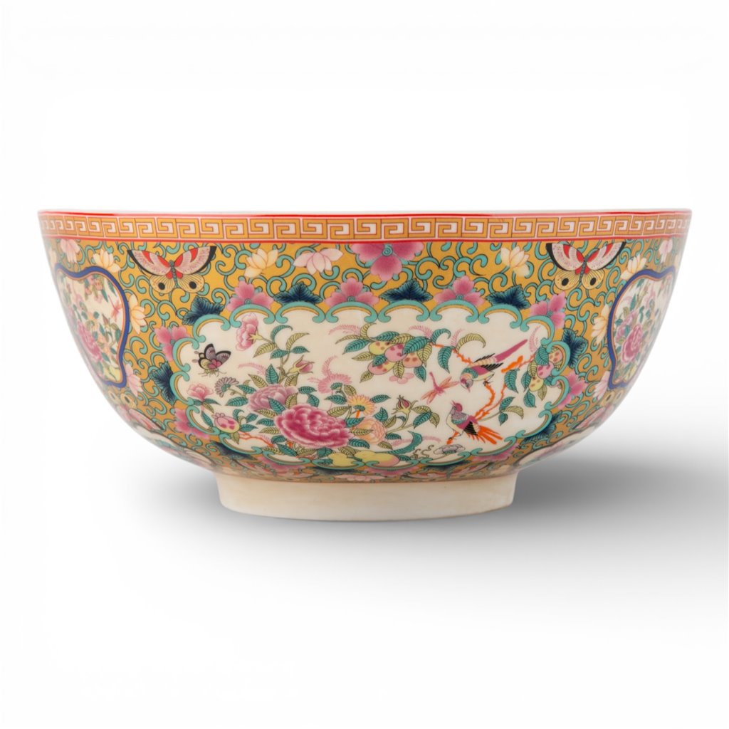 Danny's Fine Porcelain Home Decor Danny's Fine Porcelain 9 Inch Diameter Round Bowl-Rose Medallion Canton
