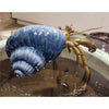 Danny's Fine Porcelain Home Decor Danny's Fine Porcelain 9L X 7W X 5H PORCELAIN / BRONZE CRAB IN SHELL- BLUE 14045