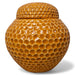 Danny's Fine Porcelain Home Decor Danny's Fine Porcelain amber Honeycomb Covered Jarthis Covered Jar Features - CLOSEOUT SAMPLE SALE
