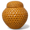 Danny's Fine Porcelain Home Decor Danny's Fine Porcelain amber Honeycomb Covered Jarthis Covered Jar Features - CLOSEOUT SAMPLE SALE