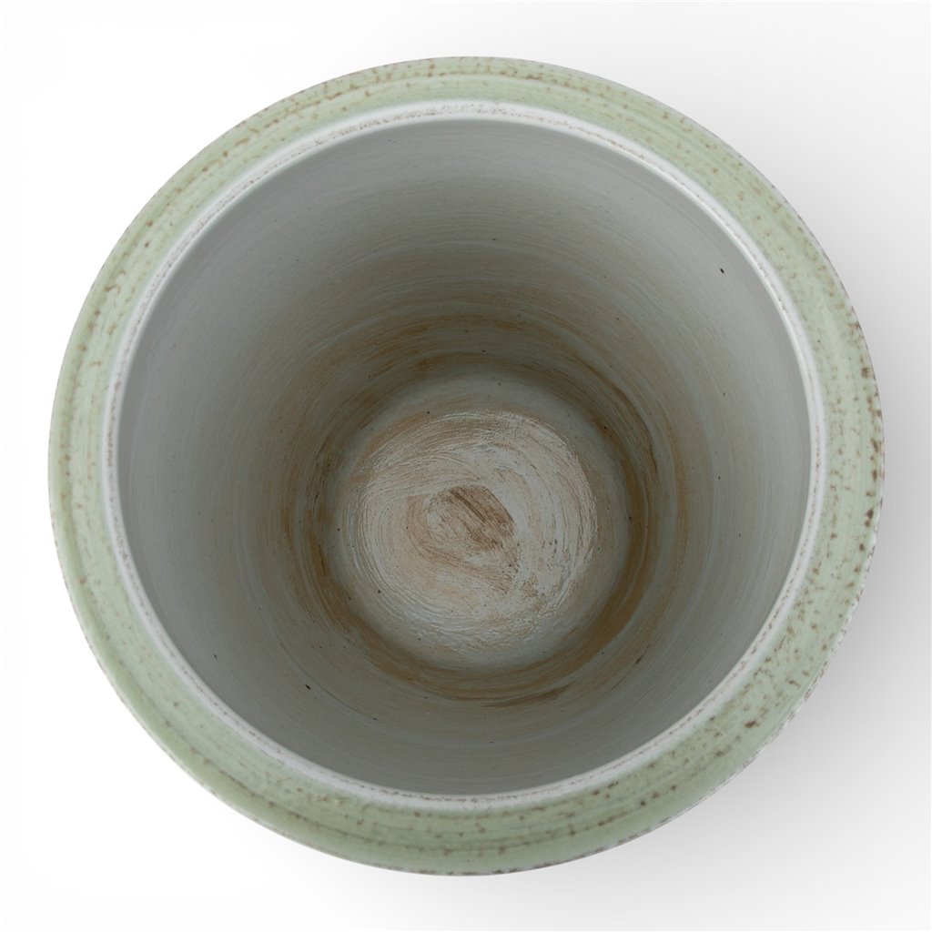 Danny's Fine Porcelain Home Decor Danny's Fine Porcelain Antique Finish Pot-Green Big Flower