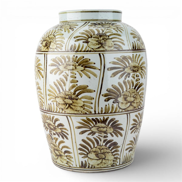 Danny's Fine Porcelain Home Decor Danny's Fine Porcelain Antique Finish Vase-Brown Rust Flower. Display It Alone Or with Flowers For