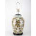 Danny's Fine Porcelain Home Decor Danny's Fine Porcelain Antique Finish Vase Lamp-Brown Rust Flower[2-830-19]