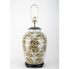 Danny's Fine Porcelain Home Decor Danny's Fine Porcelain Antique Finish Vase Lamp-Brown Rust Flower[2-830-19]