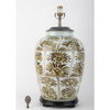 Danny's Fine Porcelain Home Decor Danny's Fine Porcelain Antique Finish Vase Lamp-Brown Rust Flower[2-830-19]