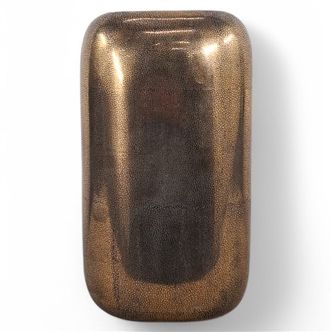 Danny's Fine Porcelain Home Decor Danny's Fine Porcelain Antique Gold Vaserounded Rectangular Vase Featuring A Warm Antiqued - CLOSEOUT SAMPLE SALE