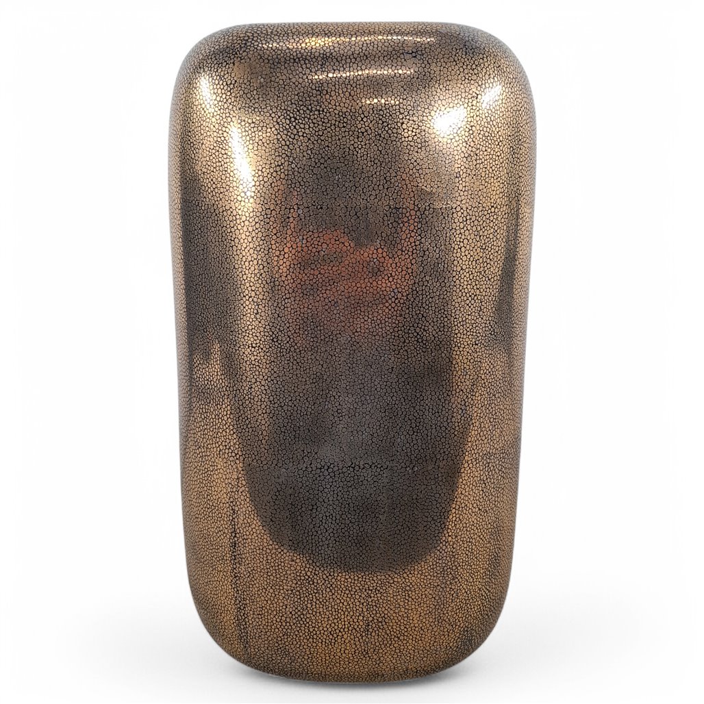 Danny's Fine Porcelain Home Decor Danny's Fine Porcelain Antique Gold Vaserounded Rectangular Vase Featuring A Warm Antiqued - CLOSEOUT SAMPLE SALE