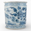 Danny's Fine Porcelain Home Decor Danny's Fine Porcelain Antiqued Finish Pot-Blue Peony