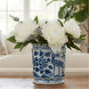 Danny's Fine Porcelain Home Decor Danny's Fine Porcelain Antiqued Finish Pot-Blue Peony