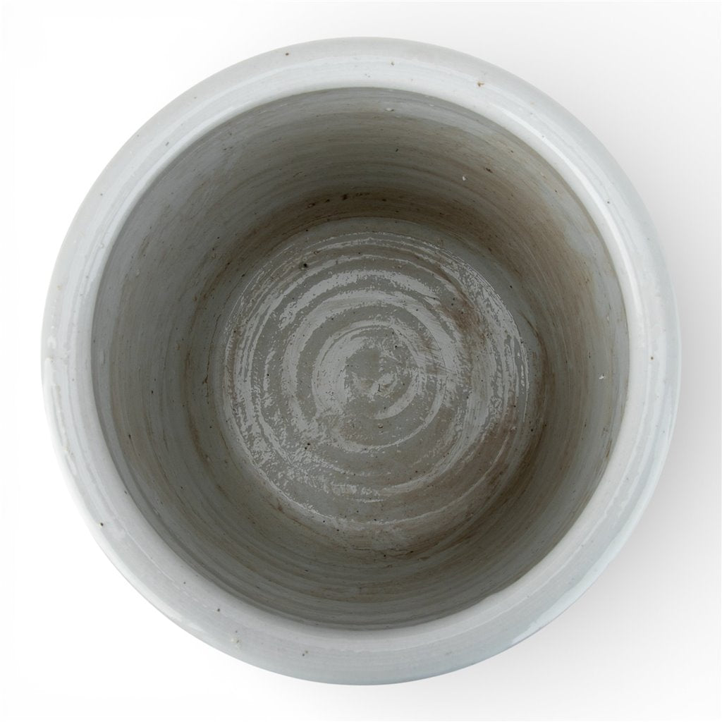 Danny's Fine Porcelain Home Decor Danny's Fine Porcelain Antiqued Finish Pot-Teal Green Flower