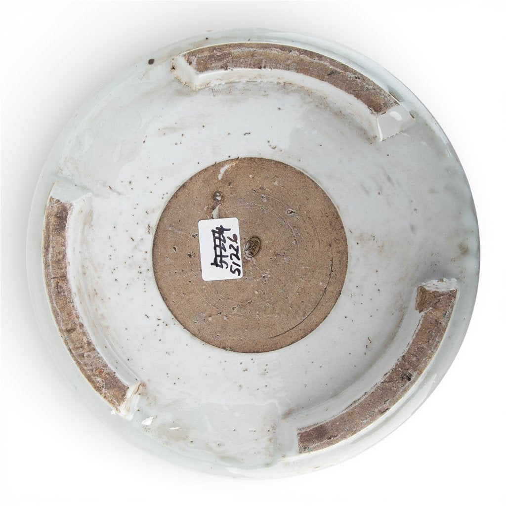 Danny's Fine Porcelain Home Decor Danny's Fine Porcelain Antiqued Finish Pot-Teal Green Flower