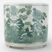 Danny's Fine Porcelain Home Decor Danny's Fine Porcelain Antiqued Finish Pot-Teal Green Flower