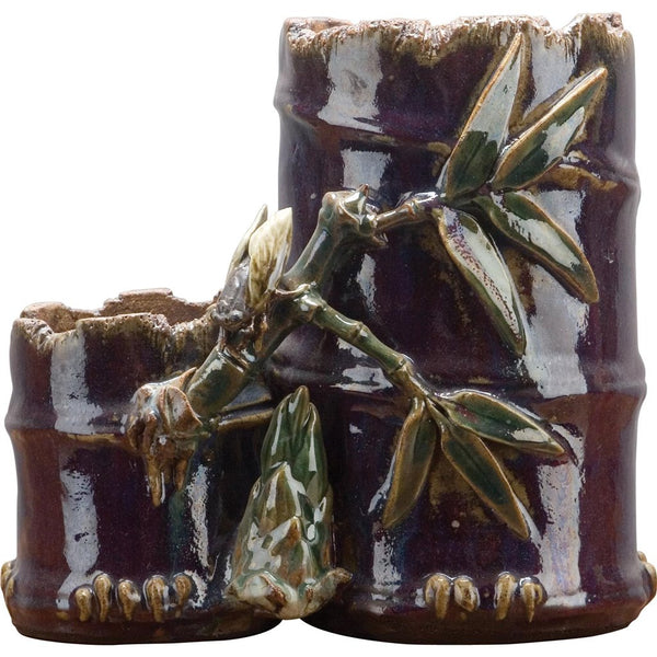Danny's Fine Porcelain Home Decor Danny's Fine Porcelain Bamboo Bucket With Cricket (Artisan Crafted) KW288-17