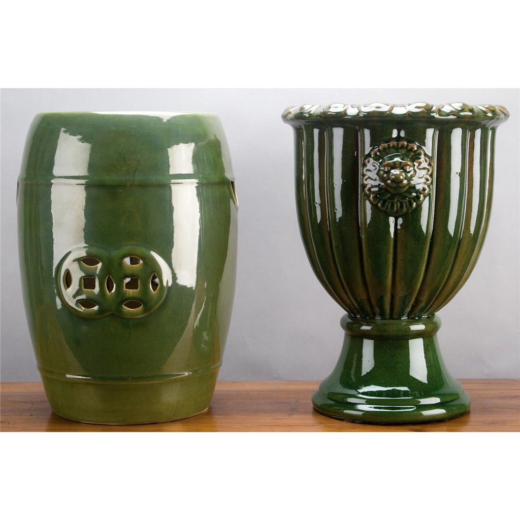 Danny's Fine Porcelain Home Decor Danny's Fine Porcelain Basin - Green GT013-GN