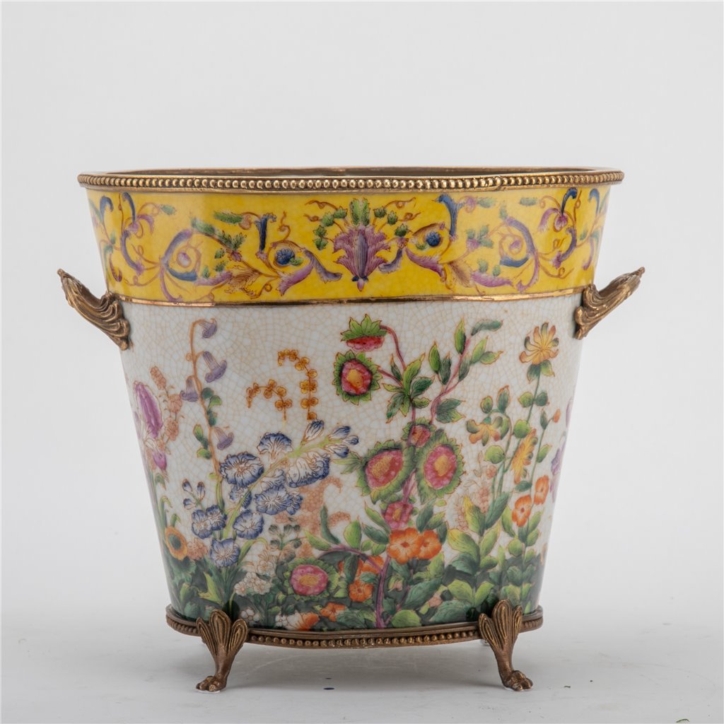 Danny's Fine Porcelain Home Decor Danny's Fine Porcelain Basin With Bronze-Wild Breeze 14272
