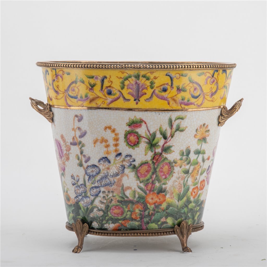 Danny's Fine Porcelain Home Decor Danny's Fine Porcelain Basin With Bronze-Wild Breeze 14272
