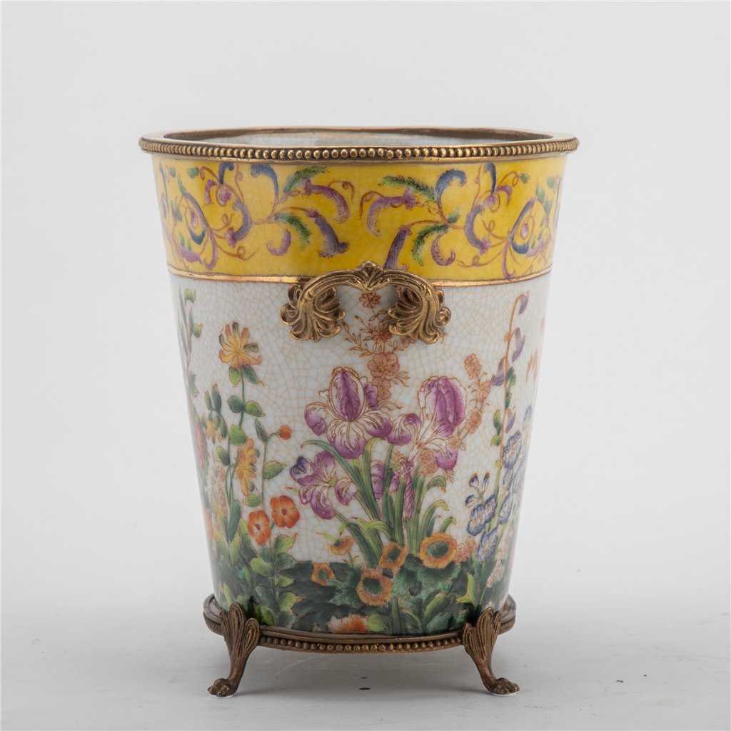 Danny's Fine Porcelain Home Decor Danny's Fine Porcelain Basin With Bronze-Wild Breeze 14272