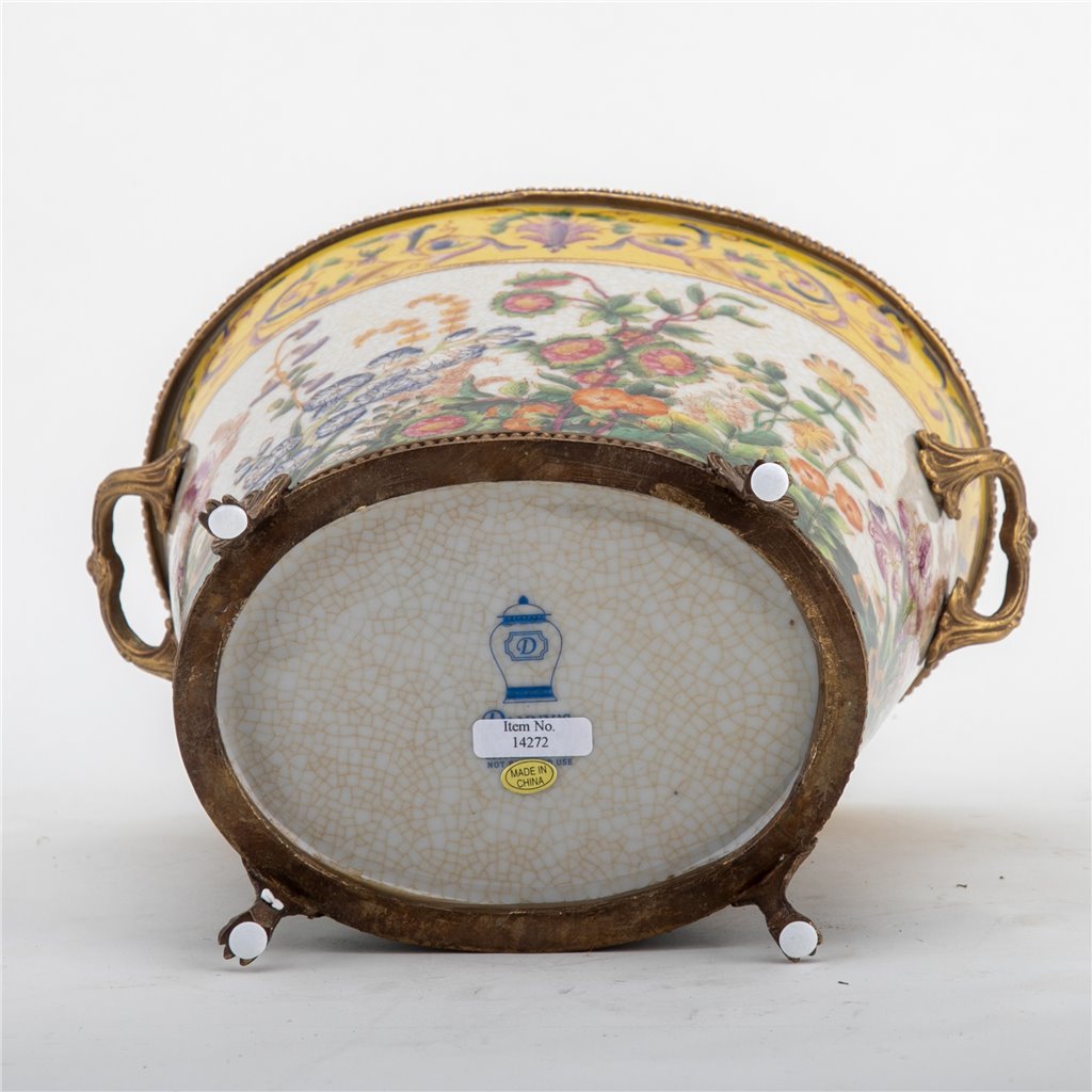 Danny's Fine Porcelain Home Decor Danny's Fine Porcelain Basin With Bronze-Wild Breeze 14272