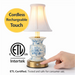 Danny's Fine Porcelain Home Decor Danny's Fine Porcelain Battery Rechargeable Touch Lamp – Blue & White Floral (Min 2)
